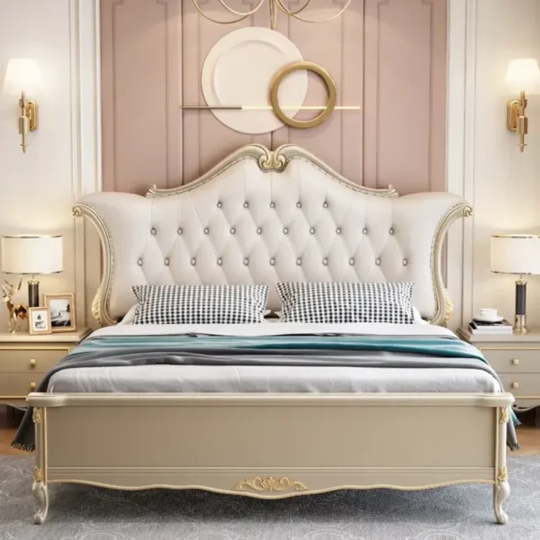 Blush Classic Tufted Bed Suite