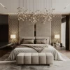 Lattice Gold Headboard Bed Suite