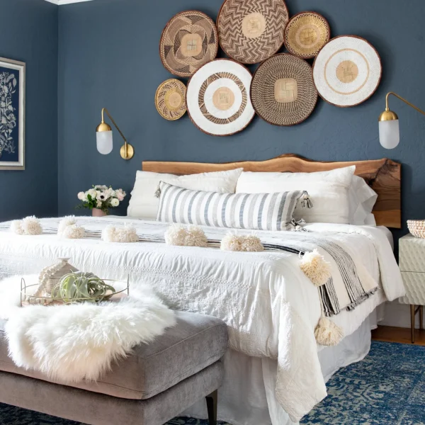 Boho Solid Wood Bed