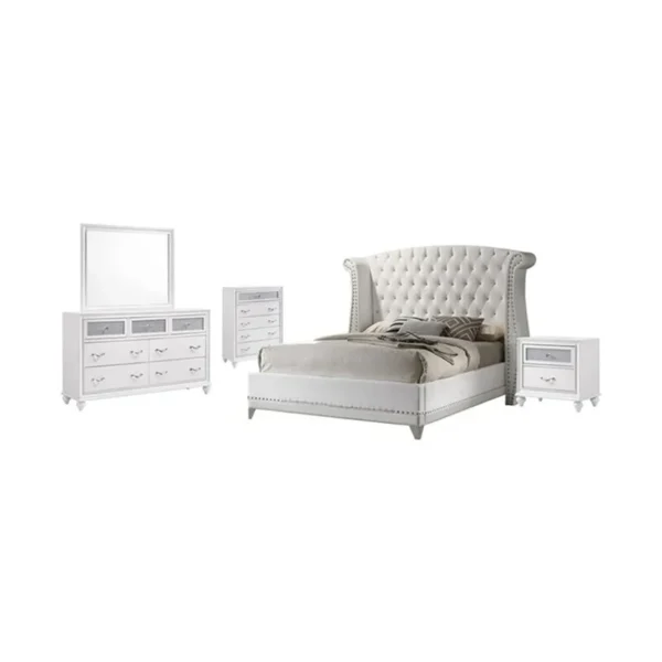 Pearl White Bridal Bedroom Set