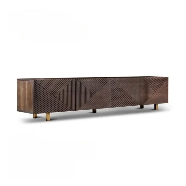 Diamond Carved Walnut Sideboard