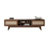Rattan Mid-Century TV Console