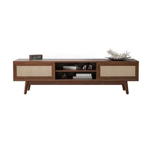 Rattan Mid-Century TV Console