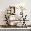 Rustic X-Frame Console Table