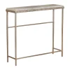 Slim Gold Console with Stone Top