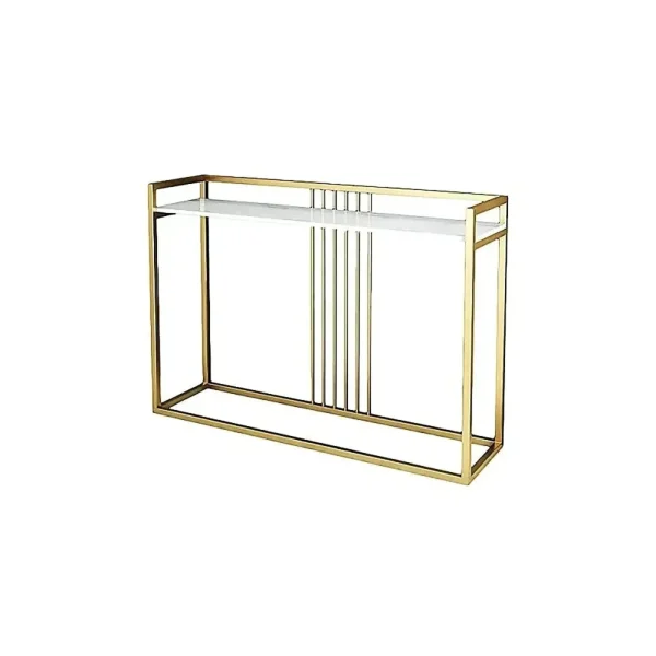 Luxury Gold & White Glass Console