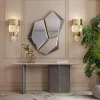 Algerone Slim Console & Geometric Mirror