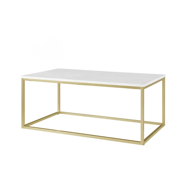 Marble & Gold Rectangular Coffee Table