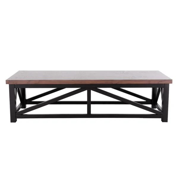 Trestle Wood & Iron Coffee Table