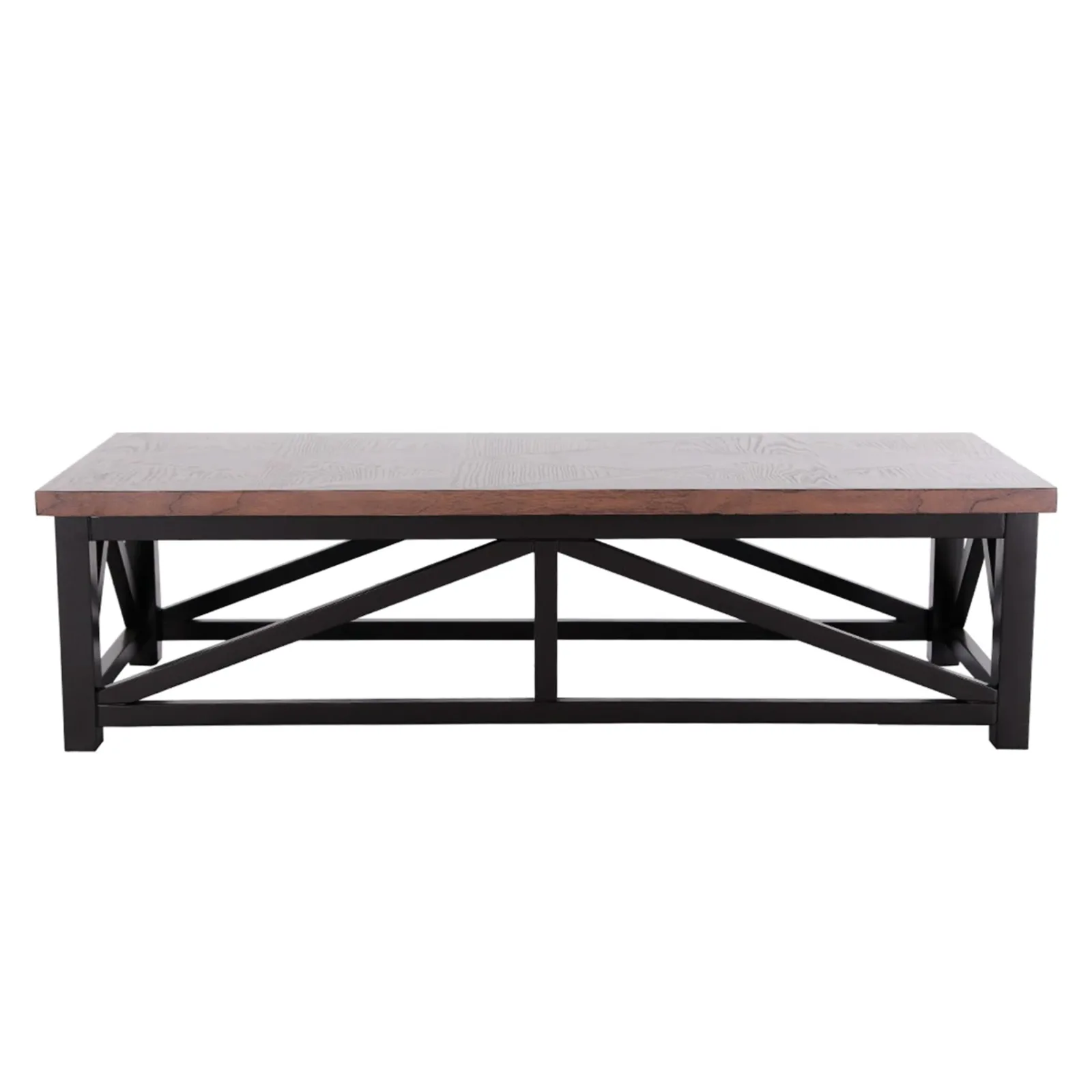 Trestle Wood & Iron Coffee Table