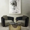 Fluted Brass Drum Coffee Table