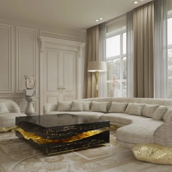 Quarry Marble Slab Coffee Table