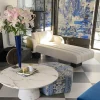 Marble Pedestal Round Coffee Table