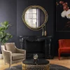 Noir Gold Cage Round Coffee Table