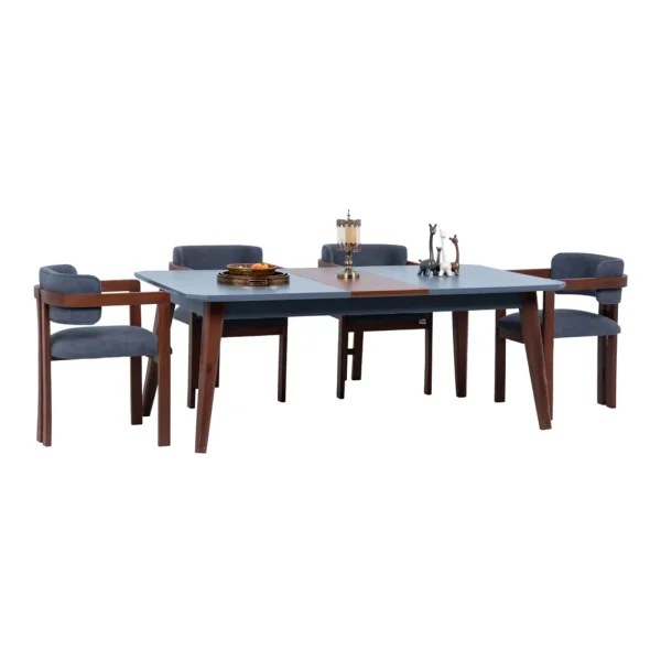 Nordic Blue-Top 6-Seater Dining Set