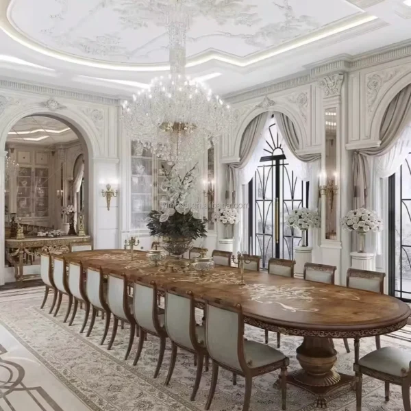 Royal Carved 16-Seater Banquet Table