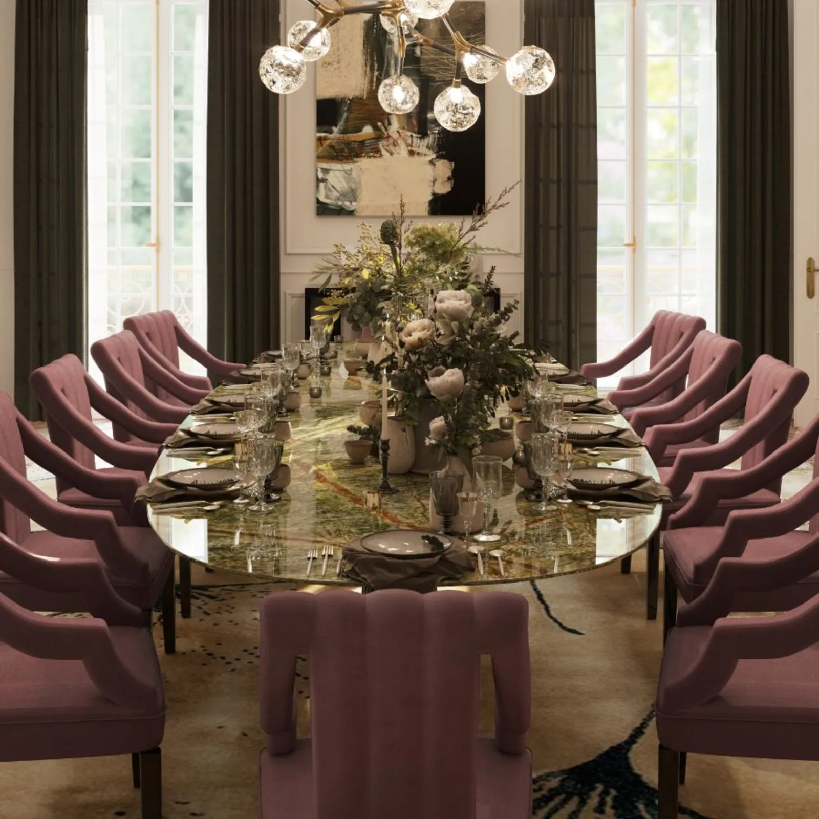 Grandeur 12-Seater Dining Table