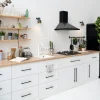 Nordic White Kitchen with Oak Counter