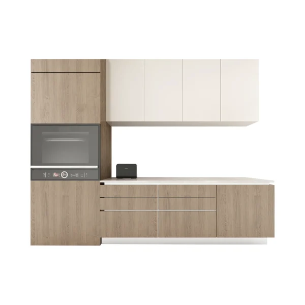 Oak Handleless Compact Kitchen