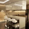 Marble & Gold Breakfast Bar Kitchen