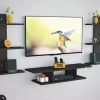 Wall-Mounted TV Unit with Side Shelves