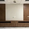 Walnut Fluted Media Wall