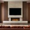 Organic Fireplace Media Wall