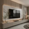 Halo Backlit Marble Media Wall