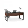 Walnut Executive Desk with Steel Frame