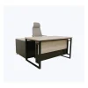 Oak Executive Desk with High-Back Chair