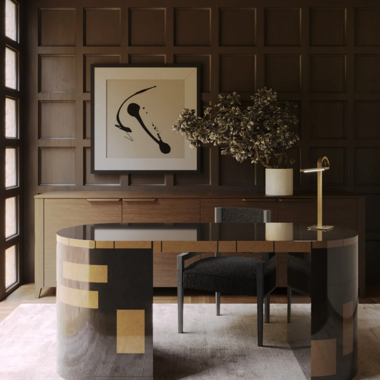 Panelled Executive Cabin Desk Suite