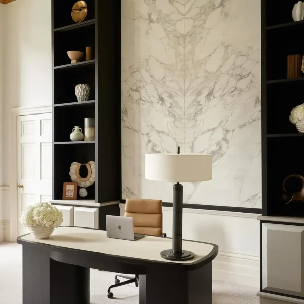 Marble Wall Executive Desk Suite