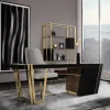 Contemporary Gold Frame Executive Desk