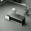 Onyx Chrome Executive Desk