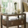 Verona Glass-Top Bedside Table