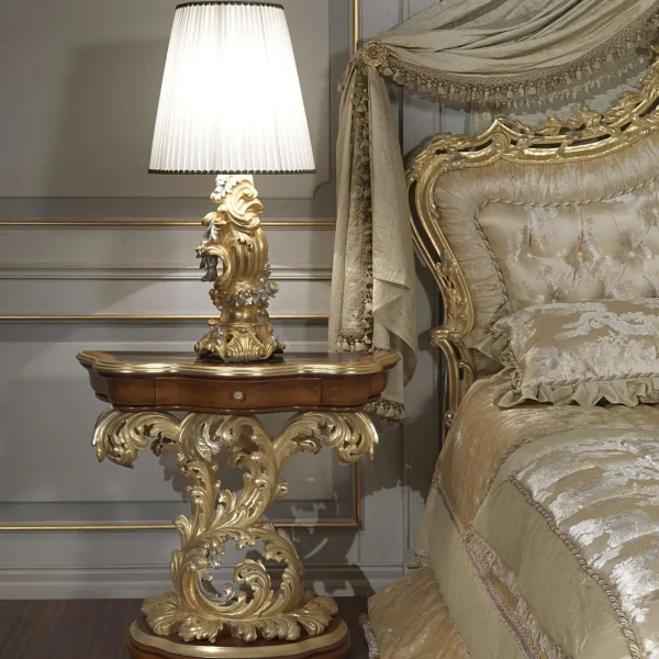 Rococo Carved Gold Side Table